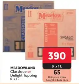 Makro MEADOWLAND Classique or Delight Topping offer