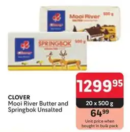 Makro CLOVER Mooi River Butter and Springbok Unsalted offer