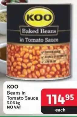 Makro KOO Beans in Tomato Sauce offer