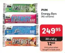 Makro PVM Energy Bars offer