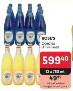 Makro ROSE'S Cordial offer