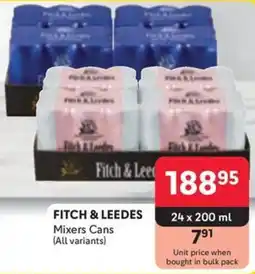 Makro FITCH & LEEDES Mixers Cans offer