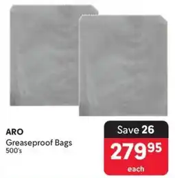 Makro ARO Greaseproof Bags offer