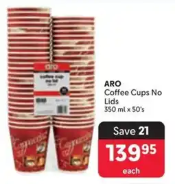 Makro ARO Coffee Cups No Lids offer