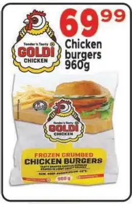 Supa Store GOLDI Chicken burgers offer