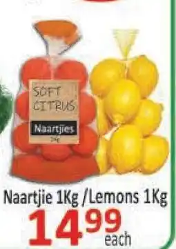 Supa Store Naartjie 1Kg / Lemons 1Kg offer
