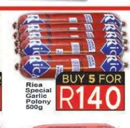 Supa Store Rica Special Garlic Polony 500g offer