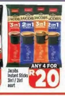 Supa Store Jacobs Instant Sticks 3in1 / 2in1 assort offer