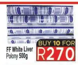 Supa Store FF White Liver Polony 500g offer