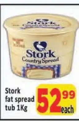 Supa Store Stork fat spread tub 1Kg offer