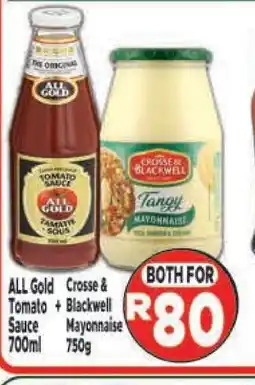 Supa Store ALL Gold Tomato Sauce 700ml + Crosse & Blackwell Mayonnaise 750g offer