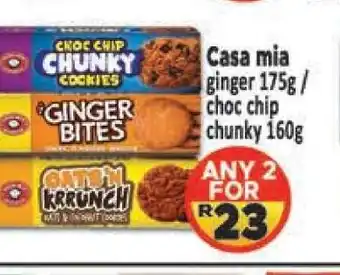 Supa Store Casa mia ginger 175g / choc chip chunky 160g offer