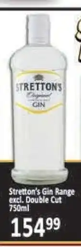 Supa Store Stretton's Gin Range excl. Double Cut 750ml offer