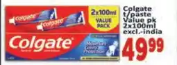 Supa Store Colgate t/paste Value pk 2x100ml excl.-india offer