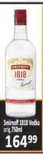 Supa Store SMIRNOFF 1818 VODKA offer