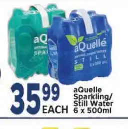 Supa Store aQuelle Sparkling/Still Water 6 x 500ml offer