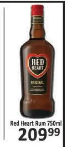 Supa Store Red Heart Rum 750ml offer
