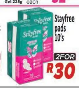 Supa Store Stayfree pads 10's offer