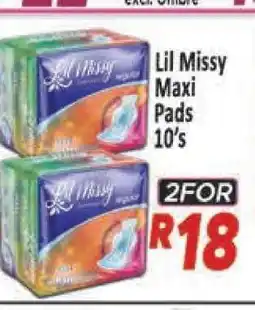 Supa Store Lil Missy Maxi Pads 10's offer
