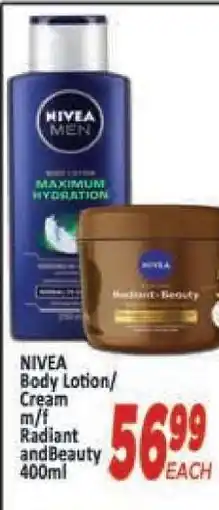 Supa Store NIVEA BODY LOTION/CREAM offer