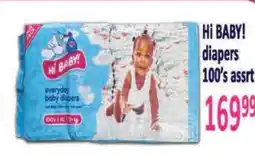Supa Store Hi BABY! diapers 100's offer