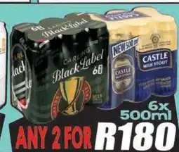 Supa Store Carling Black Label & Castle Milk Stout offer