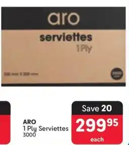 Makro ARO 1 Ply Serviettes offer