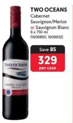 Makro TWO OCEANS Cabernet Sauvignon/Merlot or Sauvignon Blanc offer