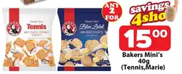 Check Save Bakers Mini's (Tennis, Marie) offer