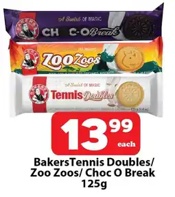 Check Save BakersTennis Doubles/ Zoo Zoos/ Choc O Break offer