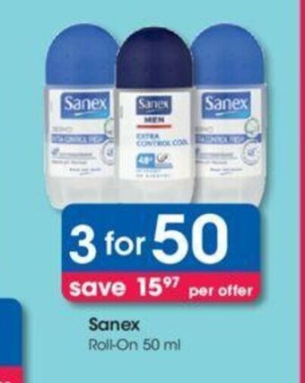 Clicks Sanex Roll-On 50ml offer