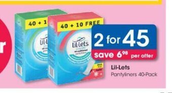 Lil-Lets Pantyliners 40-Pack
