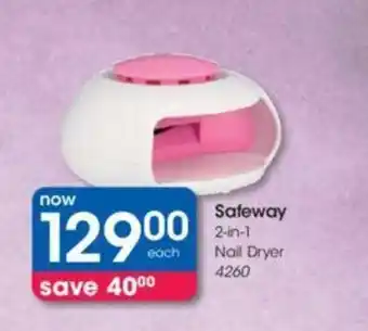 Safeway 2-in-1 Nail Dryer 4260