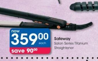 Clicks Safeway Salon Series Titanium Straightener offer