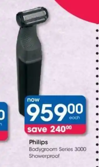 Clicks Philips Bodygroom Series 3000 Showerproof offer