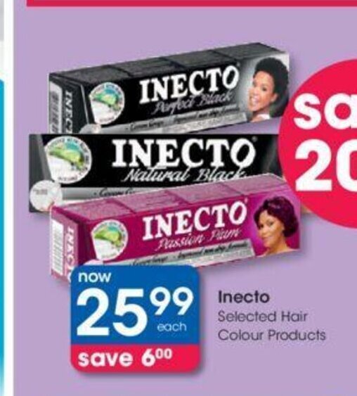 Inecto Selected Hair Colour Products offer at Clicks