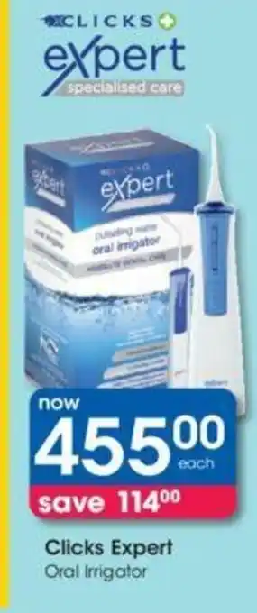 Clicks Clicks Expert Oral Irrigator offer