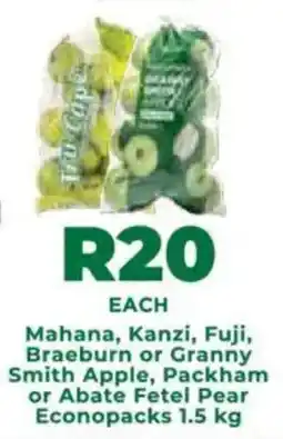 Food Lover's Market Mahana, Kanzi, Fuji, Braeburn or Granny Smith Apple, Packham or Abate Fetel Pear Econopacks offer