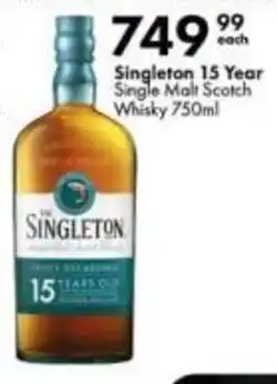 Liquor City Singleton 15 Year Single Malt Scotch Whisky offer