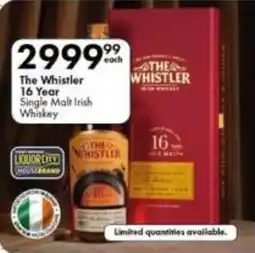 Liquor City The Whistler 16 Year Single Malt Irish Whiskey offer