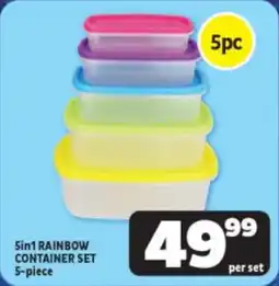 Usave 5in1 rainbow container set offer