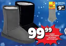 Usave Ladies fully lined boots all variants offer
