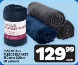 Usave Essentials fleece blanket offer