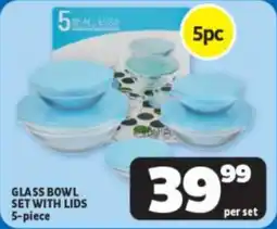 Usave Glass bowl set with lids offer
