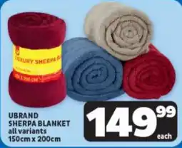Usave Ubrand sherpa blanket offer