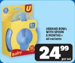 Usave Ubrand bowl with spoon 6 months+ offer