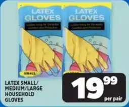 Usave Latex small/ medium/ large household gloves offer