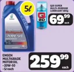 Usave Engen multigrade motor oil offer