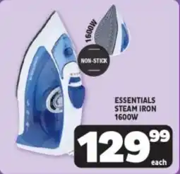 Usave Essentials steam iron 1600w offer