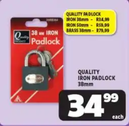 Usave Quality iron padlock offer